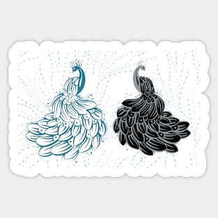 Peacock pattern Sticker